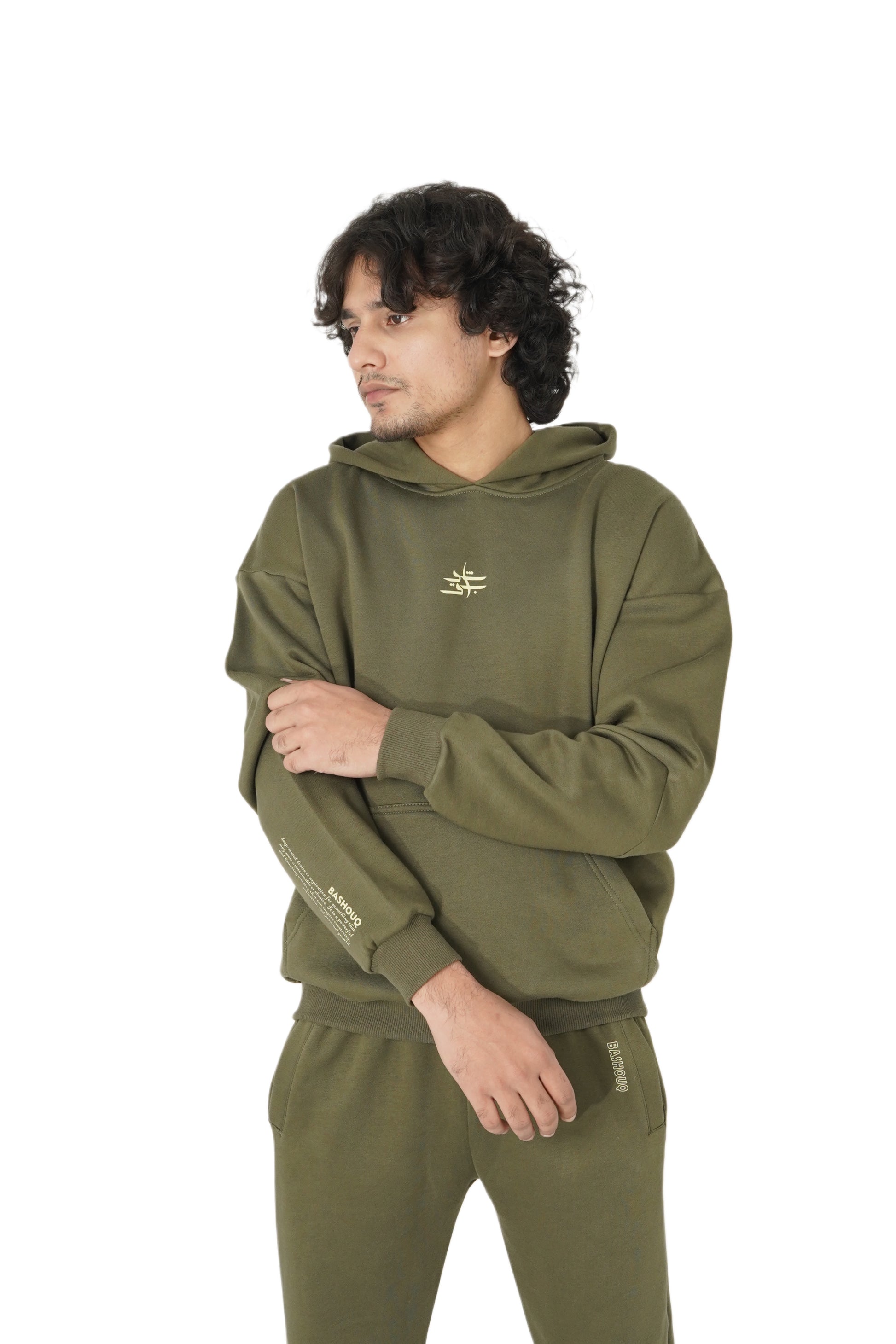 OLIVE GREEN HOODIE - Premium  from bashouq - Just $5500! Shop now at bashouq